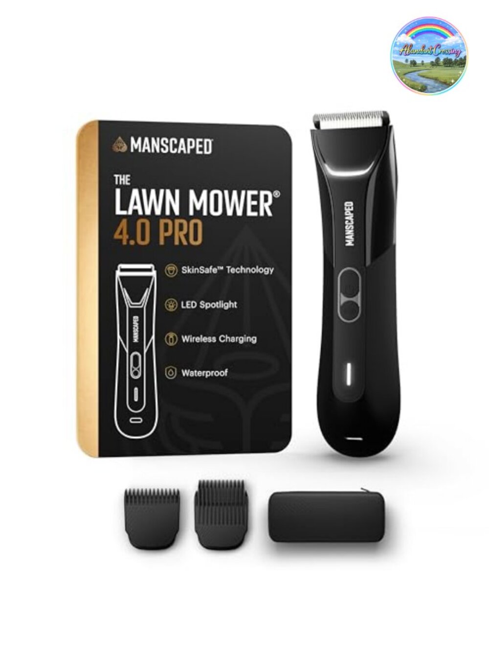 Professional Electric Body Hair Trimmer for Men, SkinSafe Ceramic Blade,